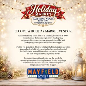 2026 Holiday Market Registration Fee